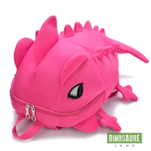 cartable sac a dos dinosaure rose