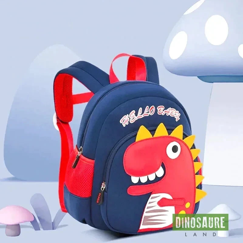 cartable dinosaure enfant bleu