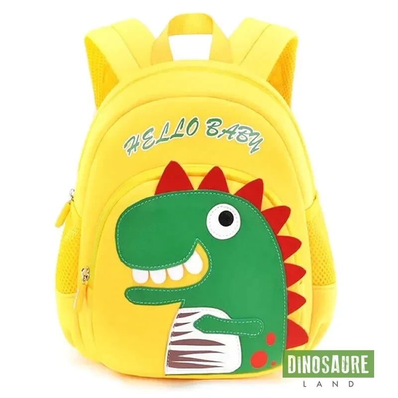 cartable dinosaure enfant jaune