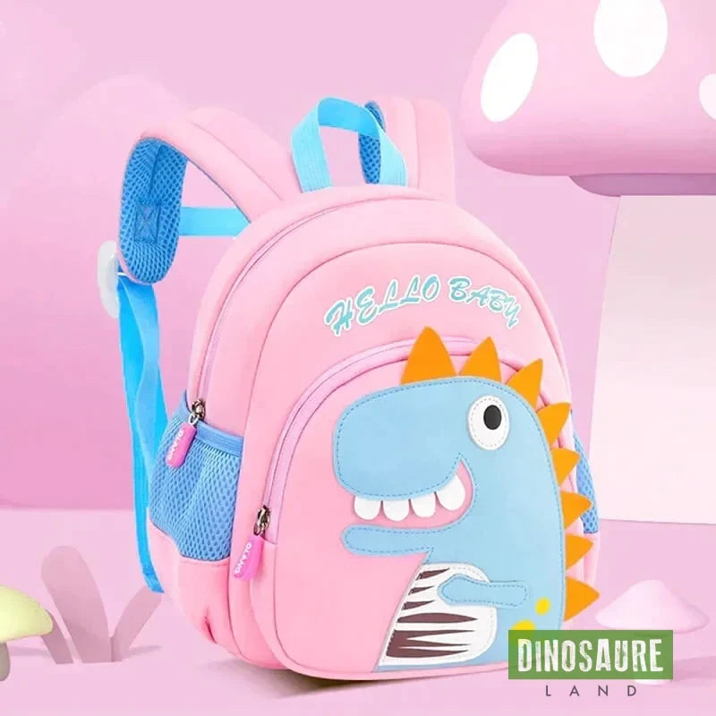 cartable dinosaure enfant rose