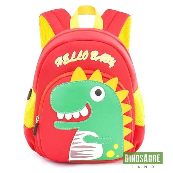 cartable dinosaure enfant rouge