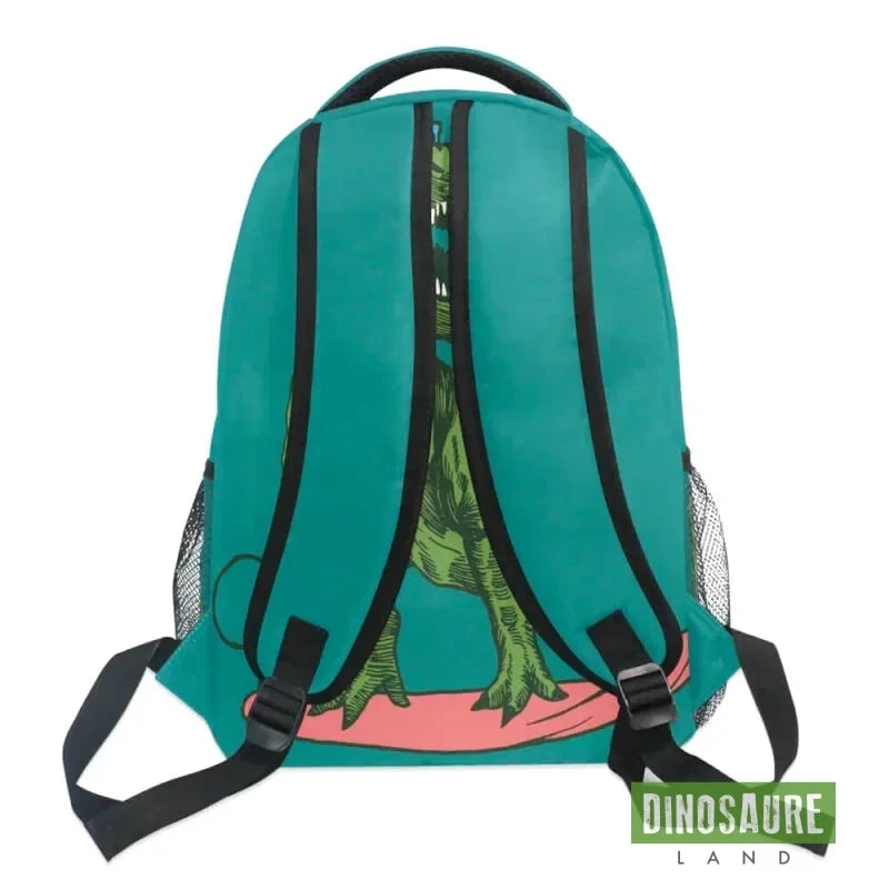 cartable dinosaure tyrannosaure rex vert