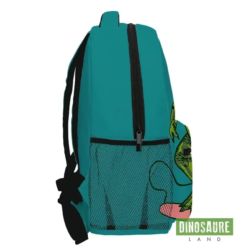 cartable dinosaure tyrannosaure rex vert