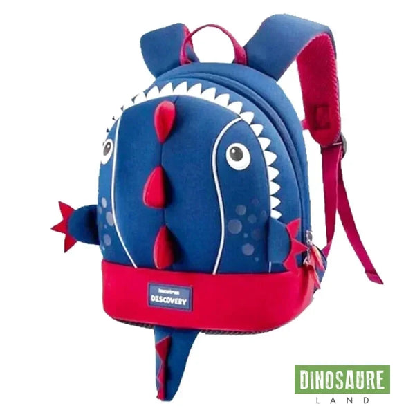 cartable dinosaure maternelle primaire bleu rouge