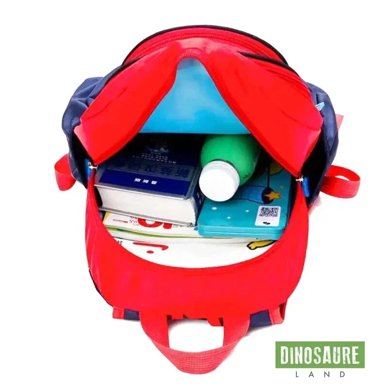 cartable dinosaure maternelle rouge