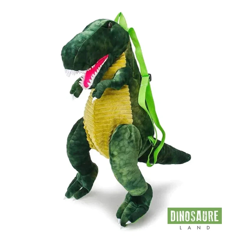 cartable sac a dos dinosaure tyrannosaure rex vert