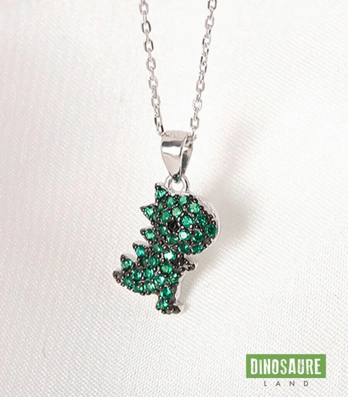 collier pendentif dinosaure herbivore