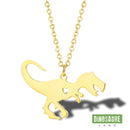 collier pendentif dinosaure t rex coeur or