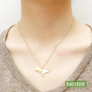 collier pendentif dinosaure t rex coeur or