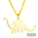 collier pendentif dinosaure coeur or
