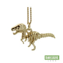 collier pendentif dinosaure t rex fossile or