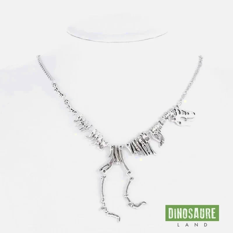 collier pendentif dinosaure argent