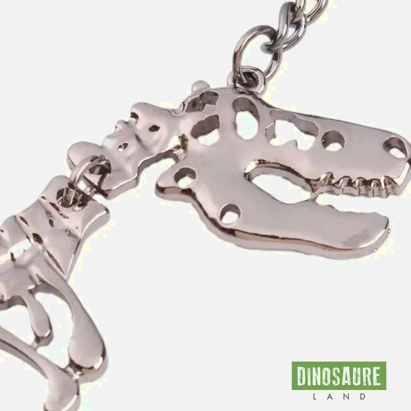 collier pendentif dinosaure argent