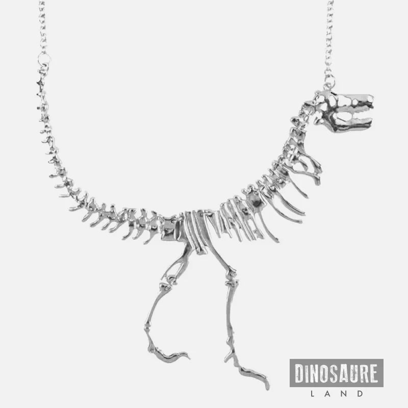 collier pendentif dinosaure argent