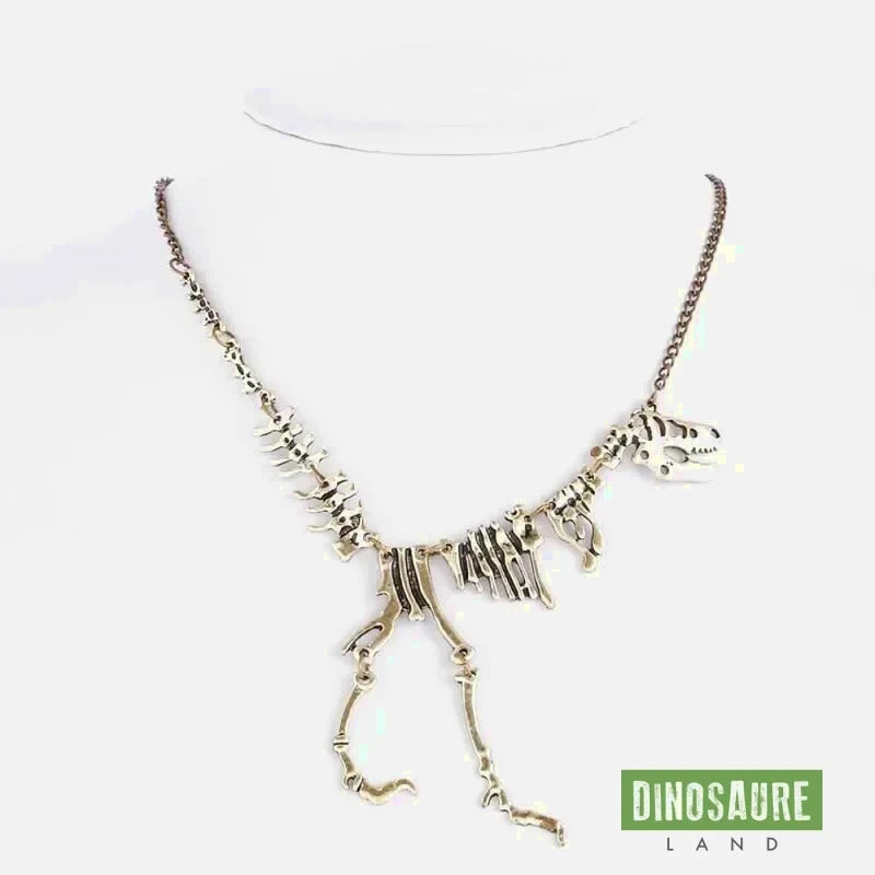collier pendentif dinosaure bronze