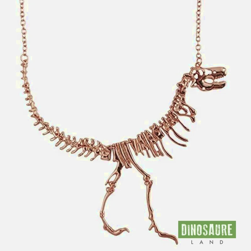 collier pendentif dinosaure bronze