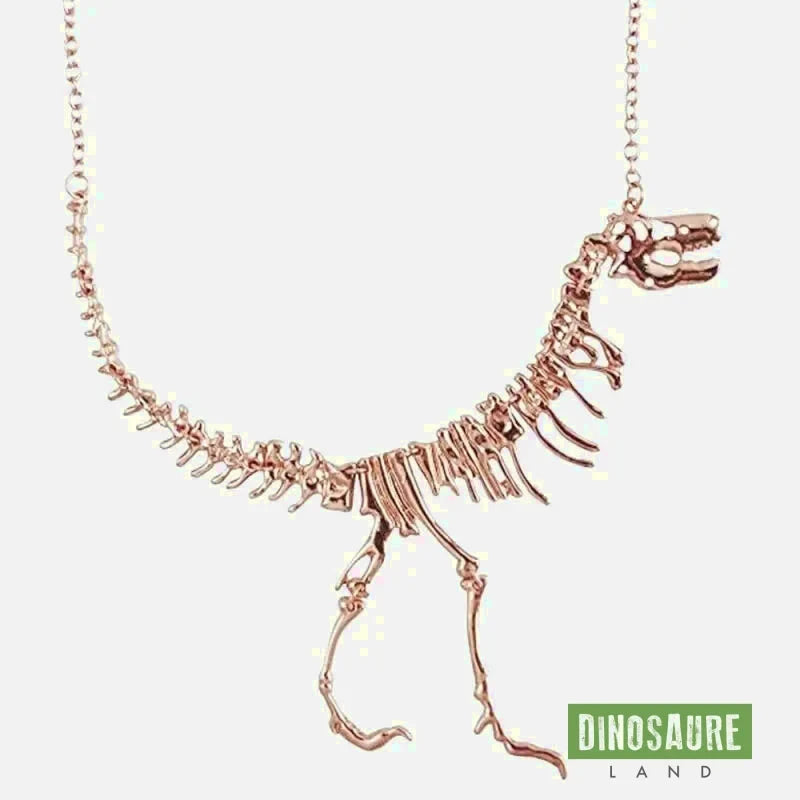 collier pendentif dinosaure bronze