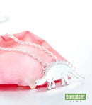 collier pendentif dinosaure stegosaure argent