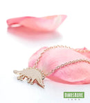 collier pendentif dinosaure stegosaure or
