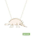 collier pendentif dinosaure stegosaure or