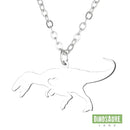 collier pendentif dinosaure coeur argent
