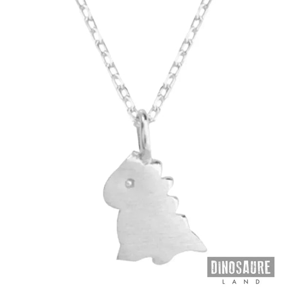 collier pendentif dinosaure t rex mignon argent