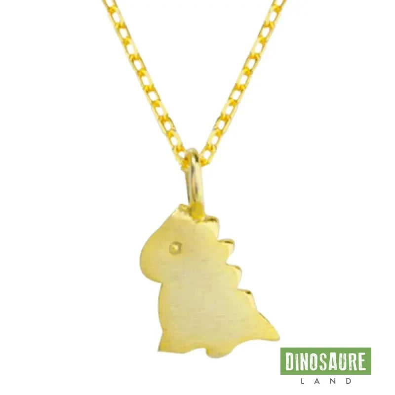 collier pendentif dinosaure t rex mignon or