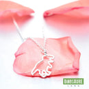 collier pendentif dinosaure argent