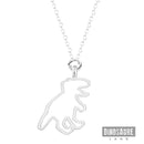 collier pendentif dinosaure argent