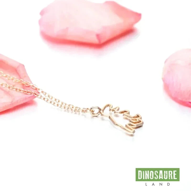 collier pendentif dinosaure or