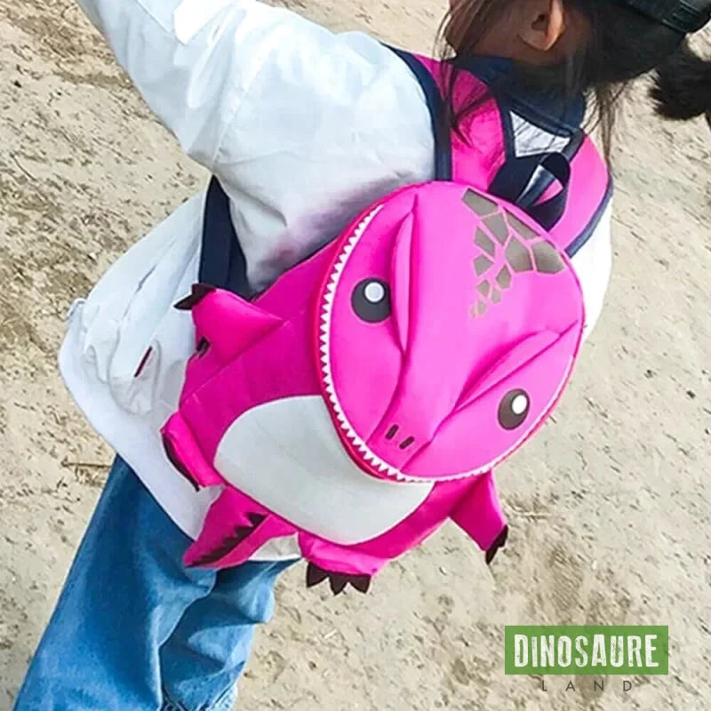 cartable enfant sac t rex rose