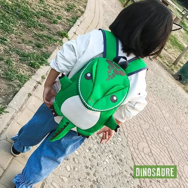 cartable enfant sac t rex vert