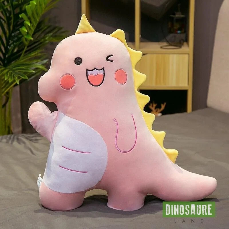 cadeau peluche dinosaure rose