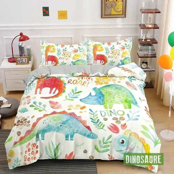 Ensemble Housse de Couette 140x200 Dinosaure