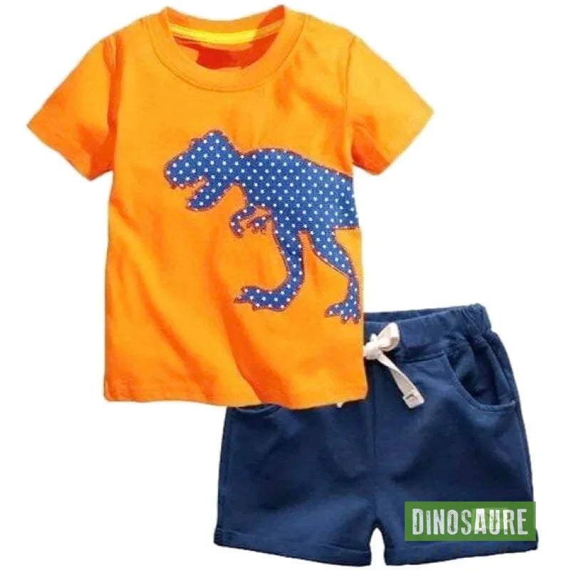 Ensemble T-Shirt et Short Dinosaure