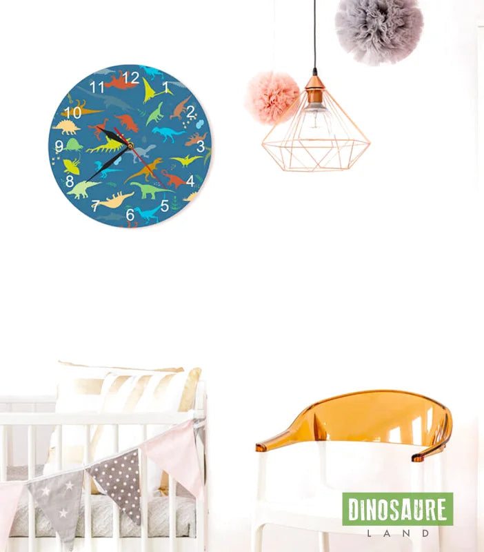 horloge dinosaure decoration chambre enfant