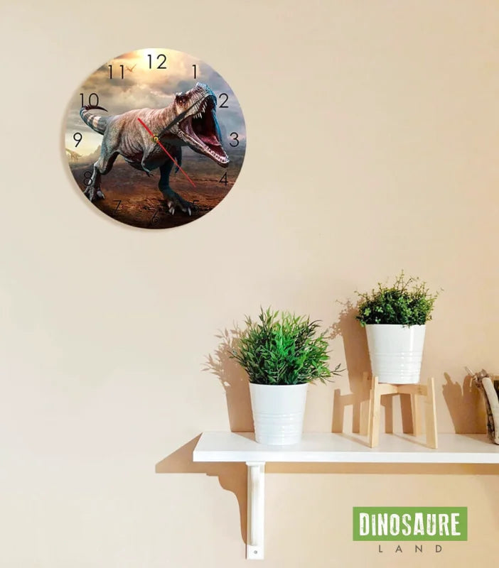 decoration horloge dinosaure tyrannosaure t rex