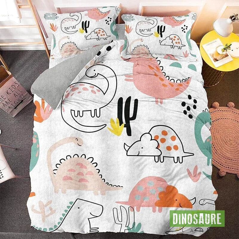 Housse de Couette Dinosaure à Pois