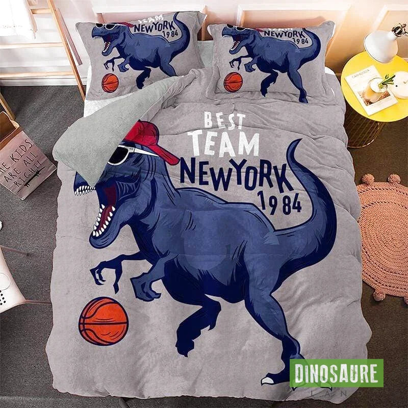 Housse de Couette Dinosaure Basketball