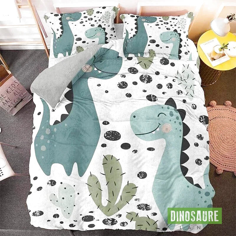 Housse de Couette Dinosaure Cactus