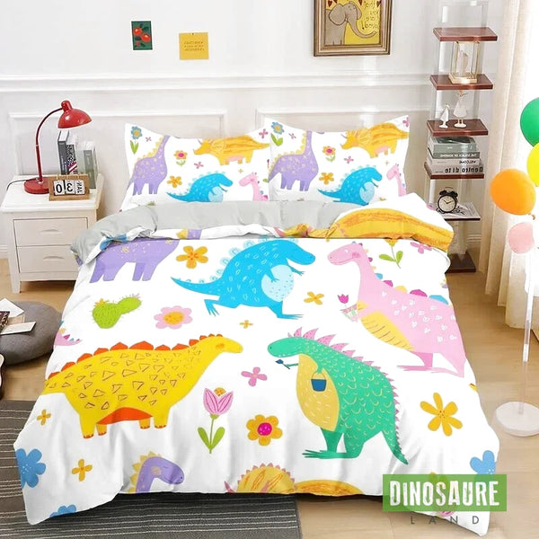 Housse de Couette Enfant Dinosaure 140x200