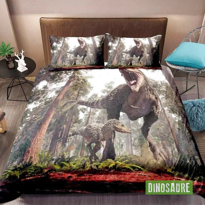 Housse de Couette Dinosaure Forêt