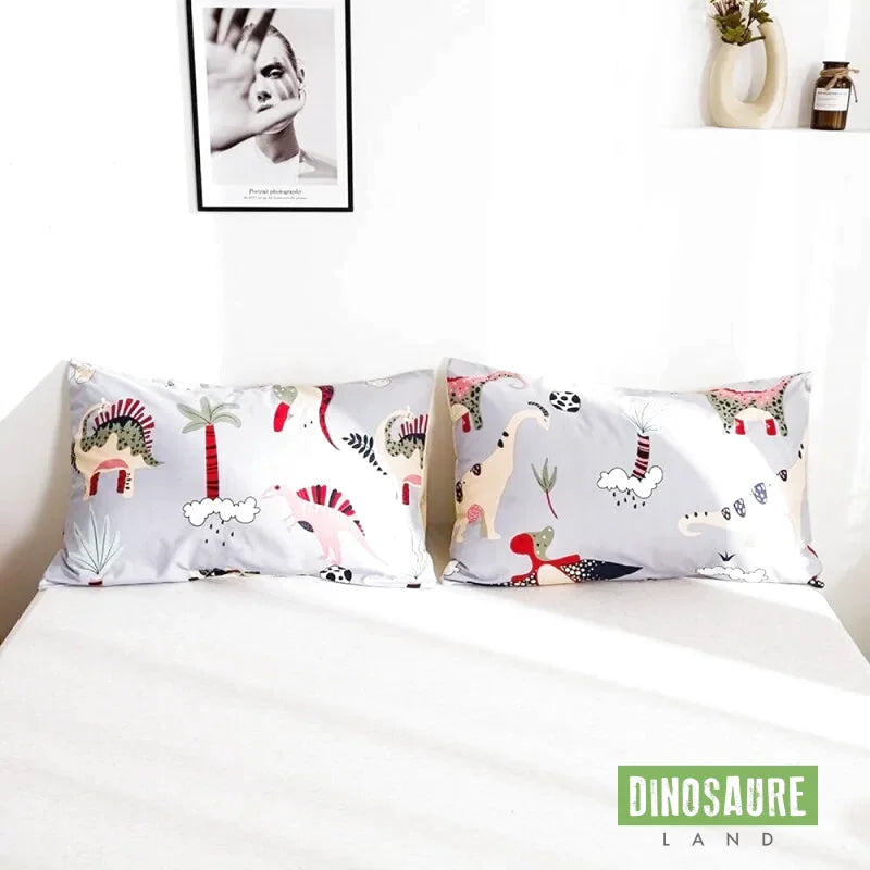 Housse de Couette Dinosaure Grise