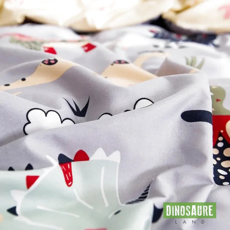 Housse de Couette Dinosaure Grise