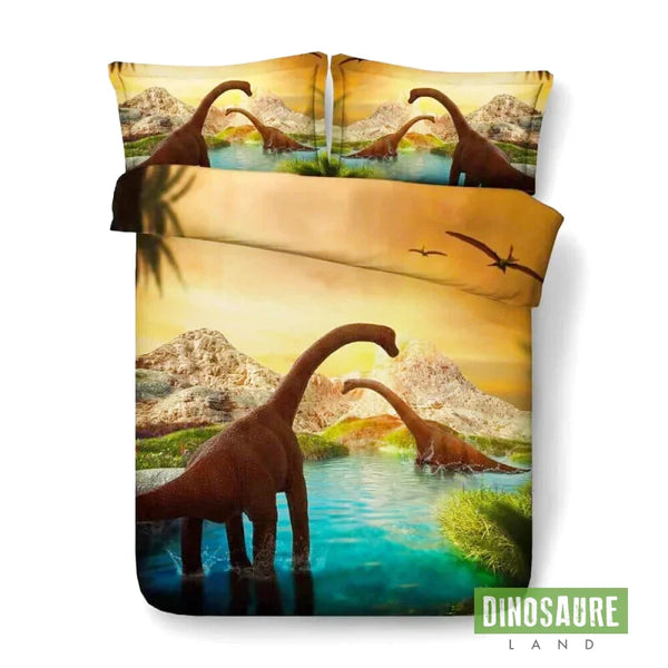 parure de lit house de couette dinosaure