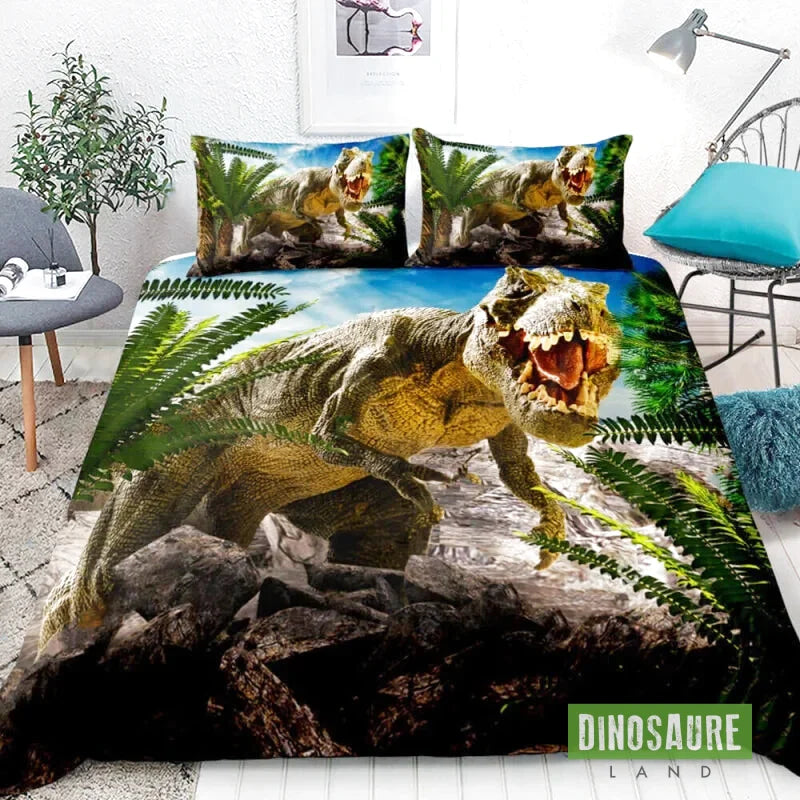 parure de lit house de couette dinosaure