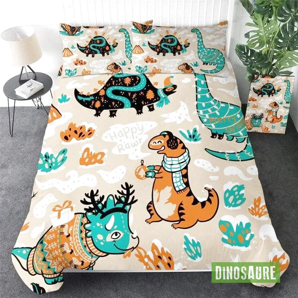 Housse de Couette Dinosaure Neige