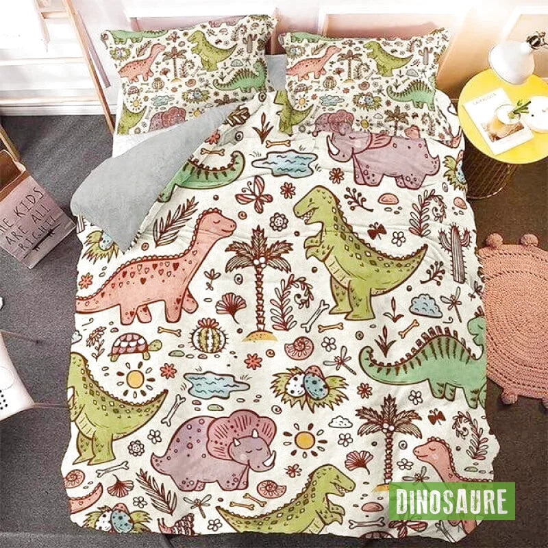 Housse de Couette Dinosaure pour Fille