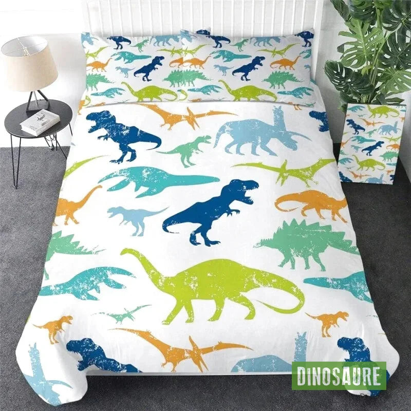 Housse de Couette Dinosaure Vintage