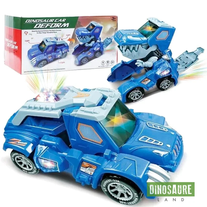 Jouet Voiture Transformer Dinosaure Bleu